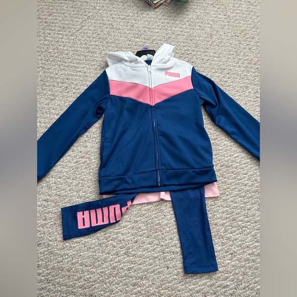 New Puma Girls Matching Track Suit 3 Piece Jogging Set size XS 5-6 - Picture 1 of 4